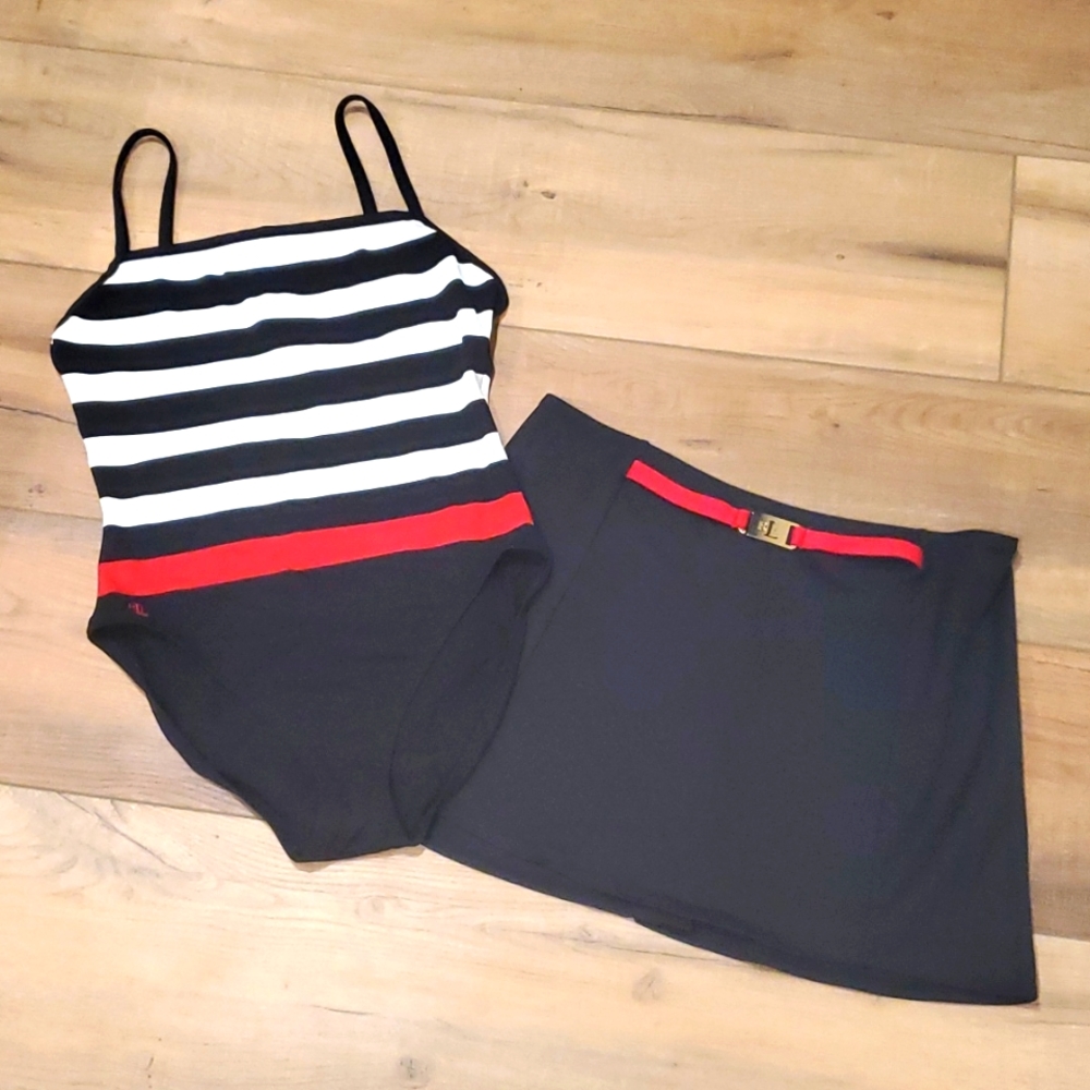 Ralph Lauren Bathing Suit Sz 12 Skirt L